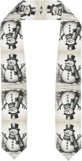 [SKKNT] Christmas Snowman 1 Print Graduation Shawl Stole For Academic Commencements Honor Sash Congratulations Gift