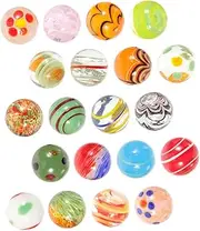 HOOTNEE Decorative Marbles 20pcs Set for Kids Educational Toys Marble Run Game Accessories