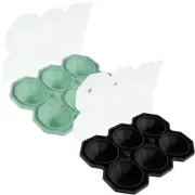 Large Ice Cube Molds Reusable 6 Grids Diamond Ice Cube Tray with Lid -