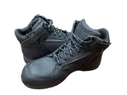 Wolverine Rigger Mid CM Steel Cap Safety Leather Boots Waterproof Shoes - Black