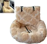Pelzbarn Car Seat, Dog Bed with Safety Straps, Waterproof Travel Bed for Large & Small Dogs, Protects Car Seats from Dirt, Hair & Scratches for All Cars (Apricot1,72 * 60cm/28 * 23in)