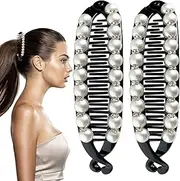 Banana Hair Clips for Women, Hair Clips Double Banana Ponytail Holders, 2X Non-Slip Classic Styling Accessories, Strong Hold for Thick, Thin, Curly Styles