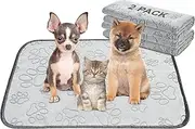 Qeils Reusable Puppy Pads, 2 Pack Washable Pee Pads for Dogs, Waterproof Non Slip Wee Wee pad, Absorbent and Leakproof Training Mats for Potty, Crate, Playpen, Bed, Sofa, 18"x 24"