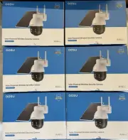 Solar Security Camera Wireless Outdoor System 2K Solar Powered 6 Pack