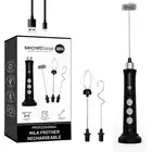 Secretbase 3 Speed Rechargeable Milk Frother Handheld, USB Charging Cradle - ...