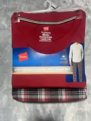 Hanes Men’s Pajamas 2XL EcoSmart Flannel Plaid Pants Pj set New Sleeping Wear