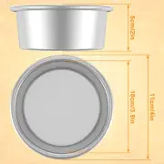 4Pcs Cake Bake Pan Non-Stick 4inch Round Cake Tin Stainless Steel Cake weNlY