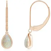 Pear-Shaped Opal Solitaire Drop Earrings