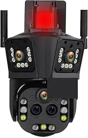 10K 20MP WiFi IP Camera Five Lens 20X Zoom Outdoor 360° Surveillance Security Camera Ai Tracking CCTV Cam(E/U,10K 20xZoom 32GB)