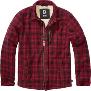 Brandit Classic Sherpa Textile Jacket, black-red, Size 2XL for Men Black Red