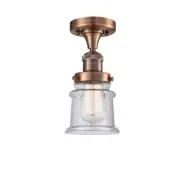 Innovations SM Canton-1CH 6" Semi, Amber/Copper/Seed Bell - 517-1CH-AC-G184S