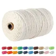 Macrame Cord 3mm, 3 mm Macrame Cord – 220 Yards (About 200m), Beige Yellow