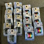 Lot of 18 Packs Art Skills Crafters Closet Washi Tape Pattern Pastel Black White