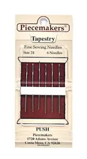 Piecemaker Tapestry Fine Sewing Needles Size 24