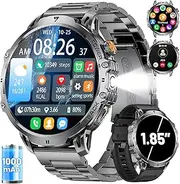 LIGE Smart Watch for Men with 1000 mAh Battery, 1.85" HD Display Smart Watches with Call Heart Rate Sleep Monitor 120 Sports Modes for Android iOS, IP68 Waterproof Smartwatch
