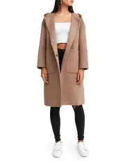 [Belle & Bloom] Walk This Way Wool Blend Oversized Coat Oat