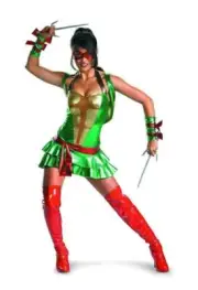 Teenage Mutant Ninja Turtles Sassy Raphael Deluxe Costume Adult SZ MED 8-10