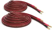 Micca Pure Copper Speaker Wire with Gold Plated Banana Plugs 14AWG 12 Feet (4 Meter) Pair