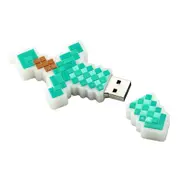 Advanced Silicone Sword Design Flash Drive U Disk USB 2.0 - Blue 16G