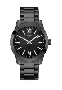 在飛比找ZALORA購物網優惠-Guess Analog Black Dial Stainl