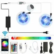 Smart 5m/10m 5050 RGB LED Strip Light Set+WIFI APP Remote Controller+Transformer