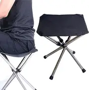 2 Camping Portable Stool - Folding Camp Stool, Portable & Lightweight | 4-Leg Portable Ultralight Fishing Stool, 13.78 Inch High Collapsible Stools for Adults & Kids Beach Chair Znet-au