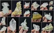 NATURAL FADEN QUARTZ CRYSTAL CLUSTER SPICEMENS HEALING CRYSTAL REIKI 16pcs 1.2kg
