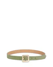 Ettika Timeless Texture Women's Green Suede Leather Belt