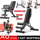Adjustable Commercial Weight Bench Flat Incline Press Sit-up Fitness Home Gym AU