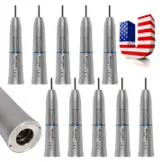 10 Pieza de Mano Recta Dental Lenta Baja Velocidad Spray Interno de Agua