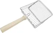 VANZACK Stainless Steel Cat Litter Scoop Metal Litter Box Scooper with Holder Sand Poop Tray for Kitten and Cat Litter