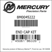 New Mercruiser Mercury Quicksilver - End Cap Kit 8M0045222