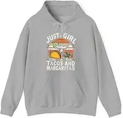 [X.Style] Just A Girl Who Loves Tacos & Margaritas Cinco De Mayo ds038 Hoodie Grey S