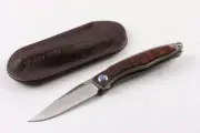 6.5'' New CNC M390 Steel Blade Serpentine Wood Handle Folding Pocket knife VTF67