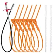 35.5inch Drain Clog Remover(1pcs), 25inch Drain Snake Hair Remover(6pcs) ＆ Cl...