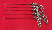 5pc-Laparoscopic Curved Scissor Forceps 5mm SS High Quality Endoscopy Instrument