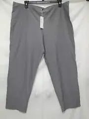 Eileen Fisher Zinc Washable Stretch Crepe Slim Ankle Pant Plus Size 3X