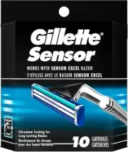 Gillette Fusion5 Men's Razor Pack of 10 Self-adjusting dual blades that automati