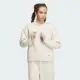 【adidas 愛迪達】上衣 女款 長袖上衣 帽T 運動 LOUNGE HOODY 米白 IP0756