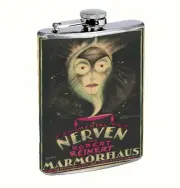 Vintage Expressionist Cinema 2 Flask 8oz Stainless Steel Hip Drinking Whiskey