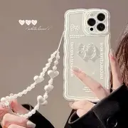 Butterfly Phone Case - iPhone 14 Pro Max / 14 Pro / 14 Max / 14 / 13 Pro Max / 13 Pro / 13 / 13 mini / 12 Pro Max / 12 Pro / 12 / 12 mini / 11 Pro Max / 11 Pro / 11 / SE / XS Max / XS / XR / X / 8 / 8 Plus / 7 / 7 Plus Butterfly Phone Case With Hand Chain - White - iPhone 11