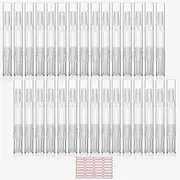 30 Pieces 5 ml Empty Cuticle Oil Pen Transparent Twist Pens with Brush Tip Empty Pen Nail Oil Pen Eyelash Growth Tube Container Cosmetic Lip Gloss Applicator with Sticker, transparent, 30Pcs