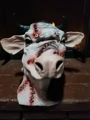 NOS Vintage~Distortions Unlimited Lab Cow Mask! Twilight~Rare! Halloween, Prop
