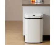 50L Automatic Sensor Trash Can Hands Free Motion White Odor Free Noiseless