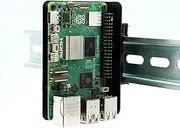 KKSB Raspberry Pi DIN Rail Clip Bracket - Compatible with Raspberry Pi 5, 4B, 3B and Other SBCs with The Same Screw Hole Pattern - Powder-Coated Steel - 6X Clip-Mounting Positions