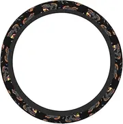 I Love My Dog Dachshunds Print Steering Wheel Cover Non-Slip Car Steering Wheel Covers Neoprene Elastic Car Steering Wheel Protector Cover Universal 15 Inch for Car Accessories
