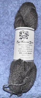 Res Naturae Yarns 100% Merino Wool Crewel Tapestry Yarn Dark Gray Hand Dyed