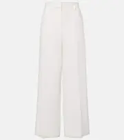 [Khaite] Khaite Bacall mid-rise wide-leg pants AU 14 white