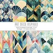 Scrapbook Paper Pad: Art Deco Inspired: 8 Designs, 24 Double-Sized Craft Paper Sheets: For Scrapbooking, Journaling, DIY Paper Crafts, Card Making & More