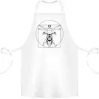 Vitruvian Biker Motorcycle Motorbike Cotton Apron 100% Organic